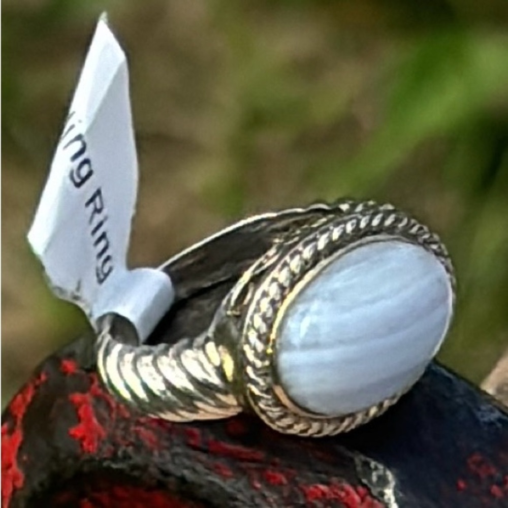 Sterling Silver Chalcedony Ring - image 3